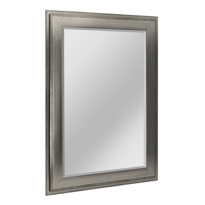 29.5" x 35.5" Two-Toned Frame Mirror Silver - Head West