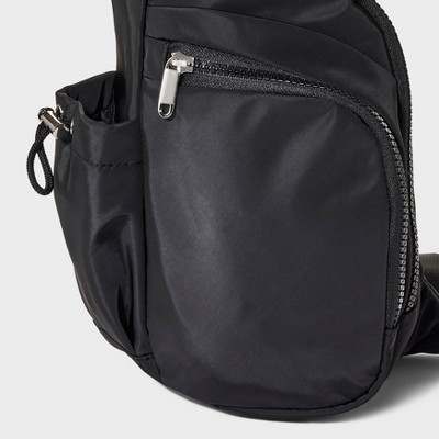 Wild Fable Flap Sling Crossbody Bag - Wild Fable™ Black: Adjustable Strap, Lightweight, Woven Material — фото 5