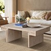 48" Rustic Industrial Rectangular Coffee Table with Reclaimed Wood Texture and H-Shape Base for Living Room–The Pop Home - 2 of 4