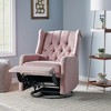 Fabric Manual Recliner Chair with 360-Degree Swivel - 3 of 4