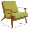 FONTOI Accent Chairs, Recliner Chair with Angled Back, Lounge Chair with Fixed Arms for Home Bedroom Office, Green, 29.9"*31.9"*33.5" - 2 of 4