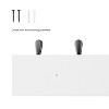 Wall Hook Rail - Mounted Hanging Rack with 6 Hooks for Entryway, Hallway, or Bedroom - Storage Solution for Coats, Towels, Bags by Lavish Home (Brown) - 4 of 4