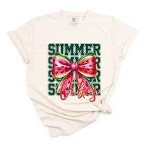 Simply Sage Market Coquette Watermelon Bow Summer Chart Garment Dyed Tee - 1 of 4