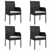 vidaXL Garden Dining Set Black, Cream White - 4 of 4