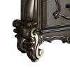 Royal Hampton Two Drawer Nightstand With Oversized Scrolled Legs In Antique Platinum Finish - 3 of 4