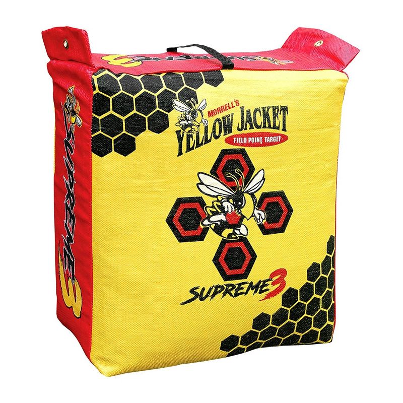 Morrell Yellow Jacket Supreme 3 28 Pound Adult Field Point Archery Bag Target with 2 Shooting Sides, 10 Bullseyes, and IFS Technology, Handle, Yellow, 1 of 7