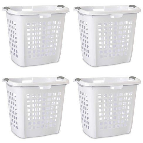 4 Pack Sterilite Ultra Easy Carry Plastic Dirty Clothes Laundry Basket Hamper 