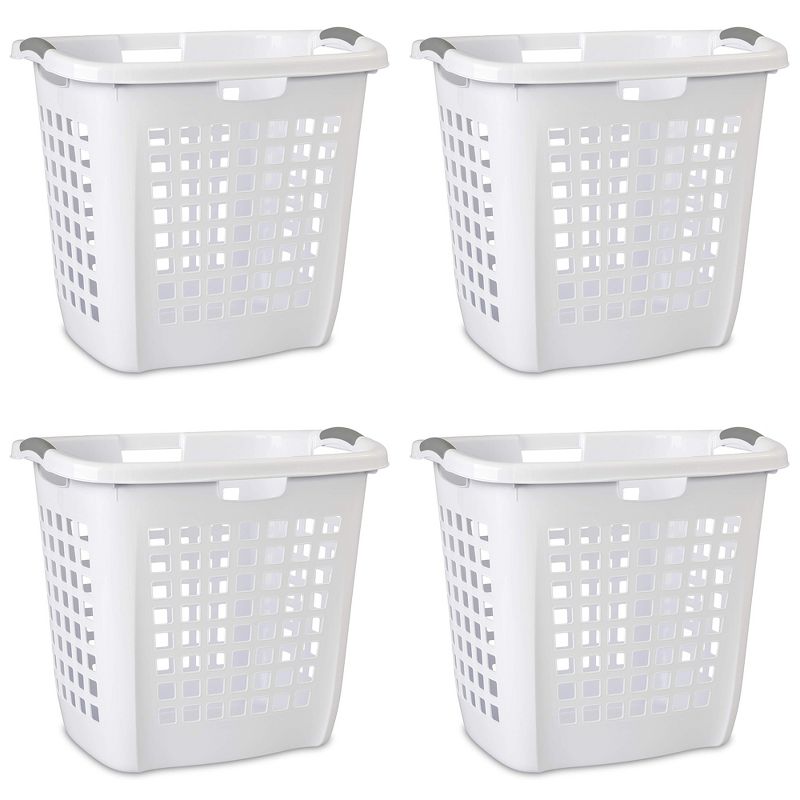 Sterilite Ultra Easy Carry Plastic Dirty Clothes Laundry Hamper Bin with Reinforced Rim and Integrated Handles, 1 of 6