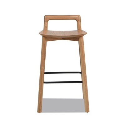 Jennifer Taylor Home Sven 26.5" Modern Minimalist Low Back Wood Counter Stool
