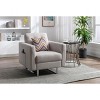 NicBex Linen Accent Chair,Upholstered Living Room Chairs with Tufted Cushions and Metal Legs,Modern Armchair,Accent Chairs for Living Room - 2 of 4