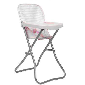 Adora Baby Doll High Chair - Pastel Pink Hearts