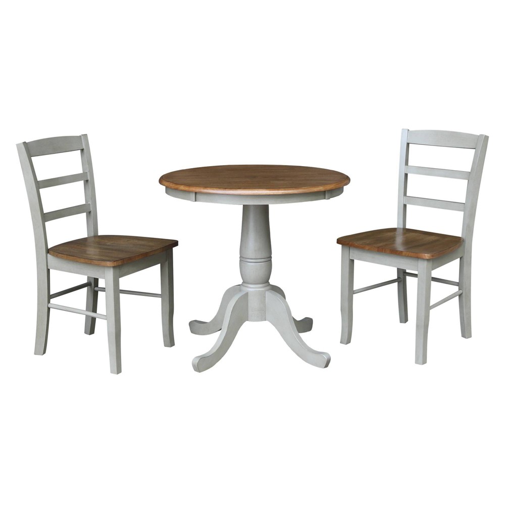 Photos - Dining Table 30" Round  with Raised Legs and 2 Madrid Chairs - Internationa