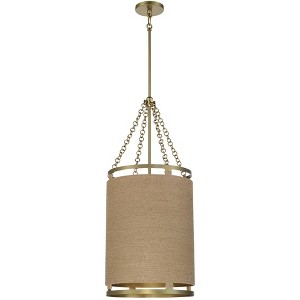 Minka Lavery Minka Windward Passage 14 1/2" Brass and Natural Rope 4-Light Pendant - 1 of 3