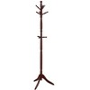 Vynxaria 71.5" Tall Wooden Swivel Coat Rack with 9 Pegs and Natural Finish - 4 of 4