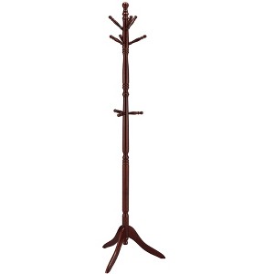 Cesicia 71.5" Tall Wooden Standing Coat Rack "Swivel" with Cherry finish - 1 of 4