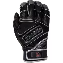 Franklin Powerstrap Chrome Adult BB Batting Gloves Black Sm