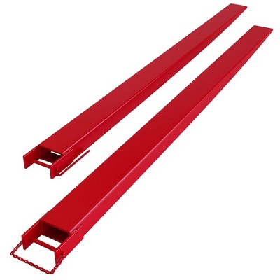 Pallet Fork Extension with Tire Chain Heavy-Duty Steel Forklift Truck Extensions