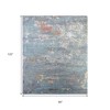HomeRoots 8' X 10' Blue Abstract Hand Knotted Area Rug - 3 of 4