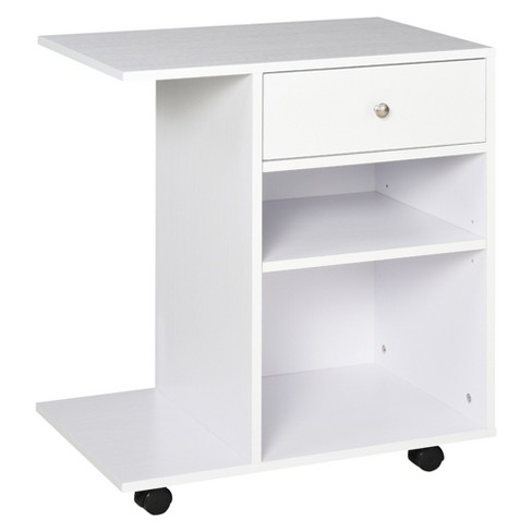 VECELO File Cabinet with Open Storage Shelf, Rolling Printer Stand wit