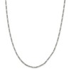 Black Bow Jewelry 2.5mm Sterling Silver Solid Figaro Chain Necklace - 3 of 4