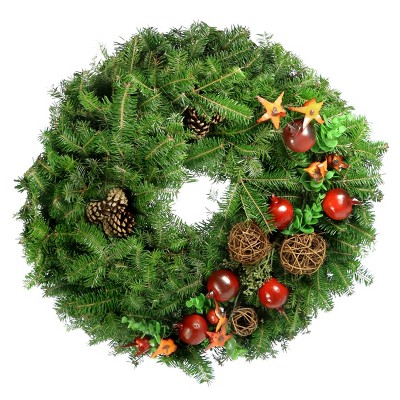 24" Live Fresh Cut Grapevine Wreath - National Plant Network