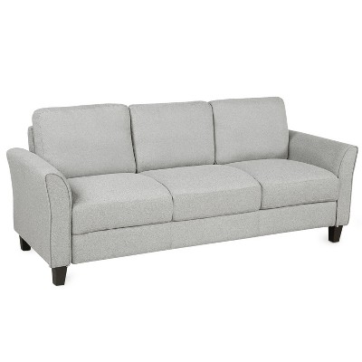 NicBex 76 Inch Morden Linen 3-Seater Sofa Couch with Wood Legs for Living Room,Office,Apartment