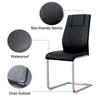 LOVMOR Dining Chairs Set, kitchen & Dining Room Chairs with Metal Legs and Faux Leather Padded Seat, kitchen Chairs w/ High Back - 3 of 4