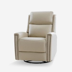 Hilario Fall 30.31 Wide Genuine Leather Swivel Rocker Recliner Deal of the day| ART OF LIVING DESIGNS - 1 of 4