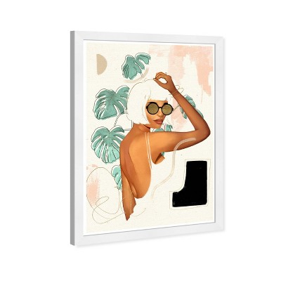 13" x 19" Glow Glow Glow Fashion and Glam Framed Wall Art White - Wynwood Studio: Modern Style, Digital Print, Vertical Display