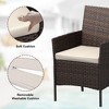 3 Piece Patio Set, PE Rattan Patio Conversation Set, 2 Chairs + Coffee Table, Outdoor Patio Furniture Set for Patio Front Porch Balcony Bistro - 4 of 4