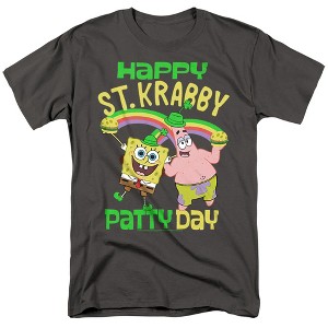 Men's Spongebob Squarepants St Patrick's Day St. Krabby Patty Day T-Shirt - 1 of 4