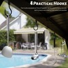 NicBex Grill Gazebo, Aluminum BBQ Outdoor Gazebo with Metal Frame and Shelves Serving Tables, Permanent Double Roof Canopy Hard top Gazebos - 4 of 4