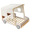 YOOCOZZ Full & Twin Size Wood Car Bed with Pillow, Ceiling Cloth, and LED - 3 of 4