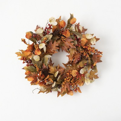 Sullivans Artificial Mixed Leaf Wreath