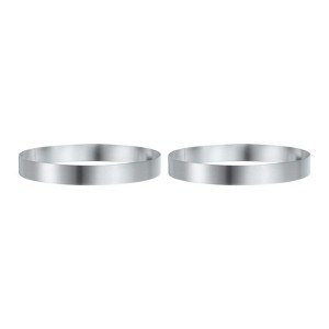 Unique Bargains Stainless Steel Seamless Nonstick Mirror Coating Round Cake Ring 2 Pcs - 1 of 4