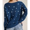 Women's Star Print V-neck Sweater - umgee - 3 of 4