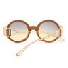 Anna-Kaci Women's Round Frame Sunglasses with Gold Temple Hardware and UV400 Lenses for Retro Modern Style - 4 of 4