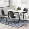 SEVOBAL Accent Chairs, Modern Plastic Stackable Dining Chair Set of 4 with Metal Legs for Indoor or Outdoor, Black, 21.26"*20.08"*33.27" - 3 of 4