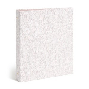 U Brands 1" Binder Sophisticated Speckle: Cute Aesthetic Hard Cover, 200 Sheet Capacity, Light Pink, 2 Pockets - 1 of 4