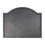 Minuteman International CFB-08 Cast Iron Plain Decorative Arched Fireback for Wood Burning and Gas Log Fireplaces, Small, Black