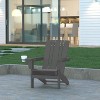 Emma and Oliver Set of 2 Adirondack Chairs with Cup Holders, Weather Resistant HDPE Adirondack Chairs - 4 of 4