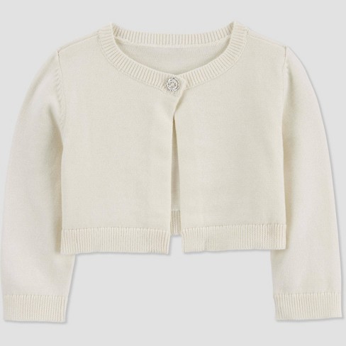 Carter's Just One You® Baby Girls' Cropped Cardigan - Ivory 24m : Target