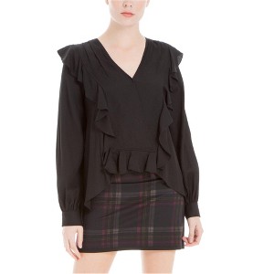 Max Studio London Womens Ruffled Knit Blouse - 1 of 1