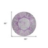 Purple Lavender And Gray Oriental Washable Indoor Outdoor Area Rug - 3 of 4