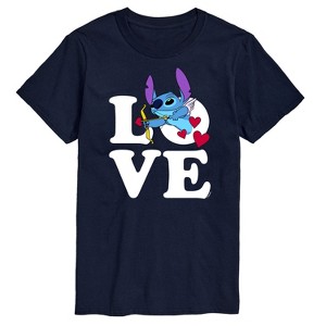 Men's - Lilo and Stitch - Love Cupid Stitch Short Sleeve Graphic T-Shirt - 1 of 4