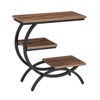 FONTOI 3-Tier End Table, 11.81" Industrial Side Table with Storage Shelves, Small Snack Table for Couch, Rustic Brown, 11.81"*25.59"*23.62" - 4 of 4
