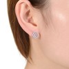 Elegant Rhodium-Plated Square Stud Earrings Featuring Sparkling Cubic Zirconia for a Timeless and Sophisticated Look - 2 of 3