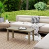 Outsunny HDPE Outdoor Coffee Table, Rectangle All-Weather Patio Coffee Table, Slatted Outdoor Patio Table for Garden, Balcony, Backyard - 3 of 4