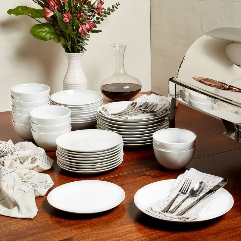 40pc Porcelain Catering Dinnerware Set White - Tabletops Gallery, 4 of 6