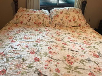 Pippa Floral Quilt Set - Full/queen Quilt And Two Standard Pillow Shams  Pink - Levtex Home : Target